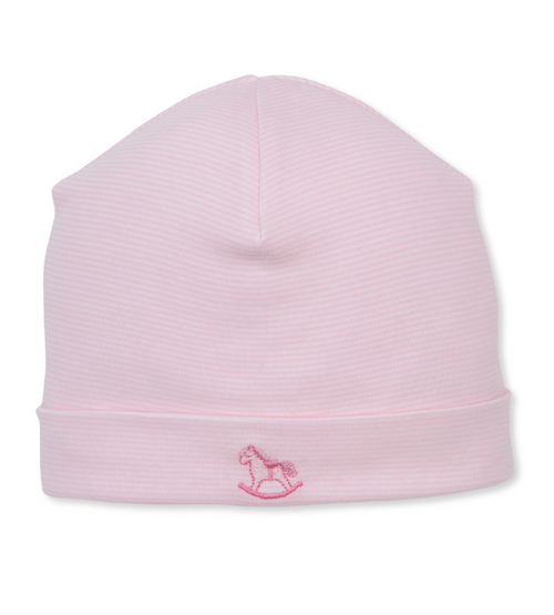 Kissy Kissy  Hat in Pink Striped Gingham Rockers