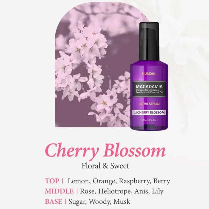 KUNDAL Macadamia Ultra Hair Serum Cherry Blossom 100ml KUNDAL Hair Care
