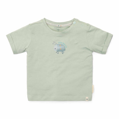 Little Dutch Forest Mint Kurzarm-T-Shirt mit Käfermotiv – Produktansicht