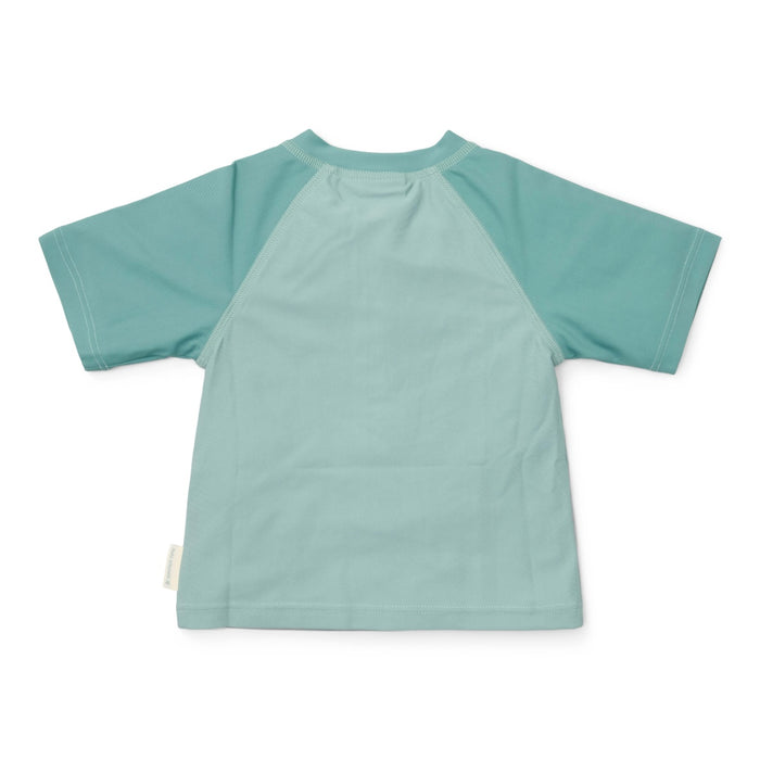 Kurzärmeliges Schwimmshirt  Seashells Surf Blue | Little Dutch