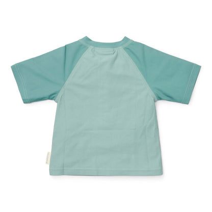Kurzärmeliges Schwimmshirt  Seashells Surf Blue | Little Dutch
