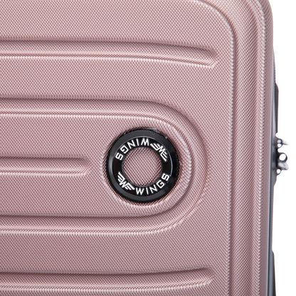 Large WINGS ABS+ COOT 28" Rose Gold Suitcase