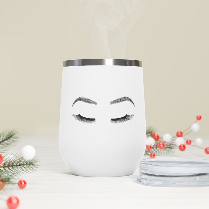 Lashes and Brows Insulated Wine Tumbler