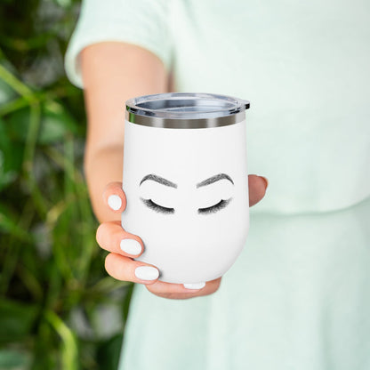Lashes and Brows Insulated Wine Tumbler