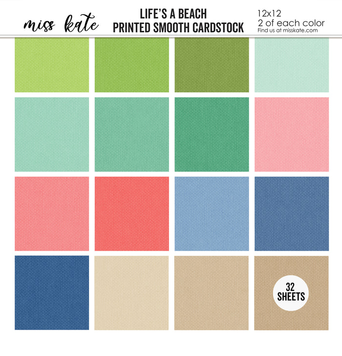 Life's a Beach-Printed Smooth Cardstock Single-Sided