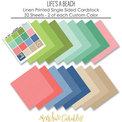 Life's a Beach-Printed Smooth Cardstock Single-Sided