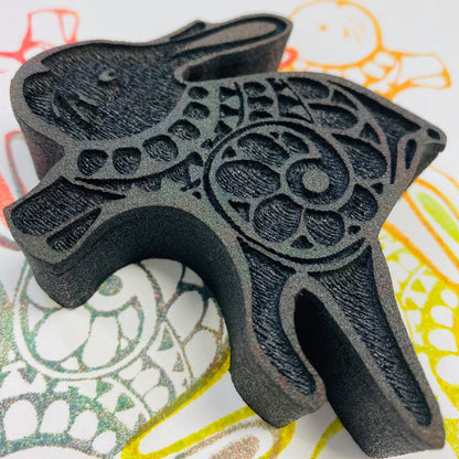 Marta Harvey | Bunny w/ Sweater Tessellation | Foam Stamp