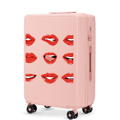 Walizka średnia Wings ABS+ 24" Customized SOFT PINK LIPS customized