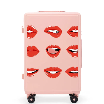 Walizka średnia Wings ABS+ 24" Customized SOFT PINK LIPS customized