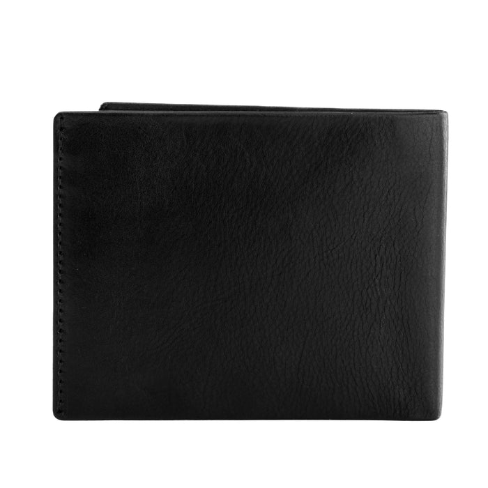 Men's black WINGS wallet made of natural cowhide leather
