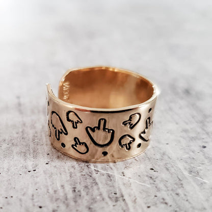 Middle Finger Party Ring Salt and Sparkle