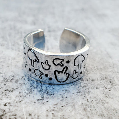 Middle Finger Party Ring Salt and Sparkle