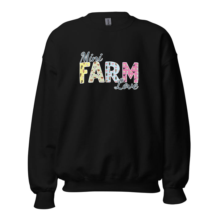 Mini Farm Love Sweatshirt by Katie Van Slyke - Black