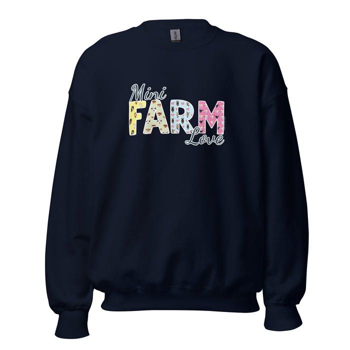 Mini Farm Love Sweatshirt by Katie Van Slyke - Navy