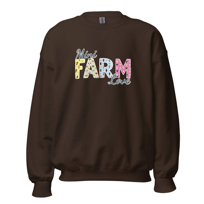 Mini Farm Love Sweatshirt by Katie Van Slyke - Dark Chocolate