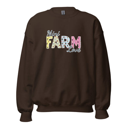 Mini Farm Love Sweatshirt by Katie Van Slyke - Dark Chocolate