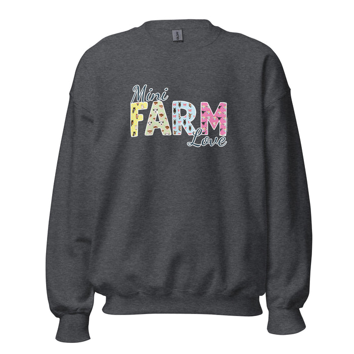 Mini Farm Love Sweatshirt by Katie Van Slyke - Dark Heather