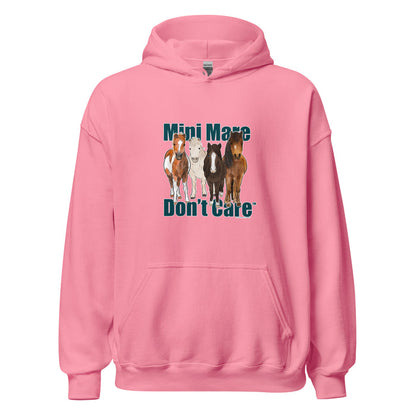 Mini Mare Don't Care Hoodie by Katie Van Slyke - Azalea