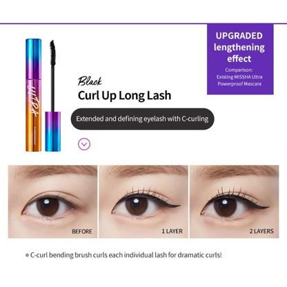 MISSHA Ultra Powerproof Mascara Curling and Lengthening 8g Missha Makeup