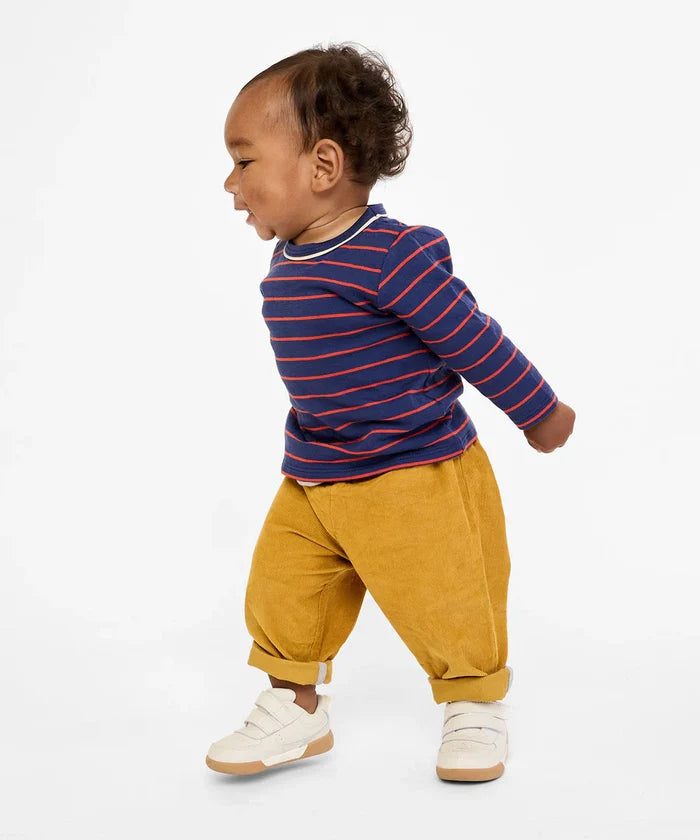 Oso & Me Edward Stripe T-Shirt in Navy/Red
