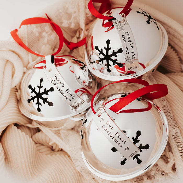 Our First Christmas Giant Jingle Bell Keepsake Ornament Salt and Sparkle