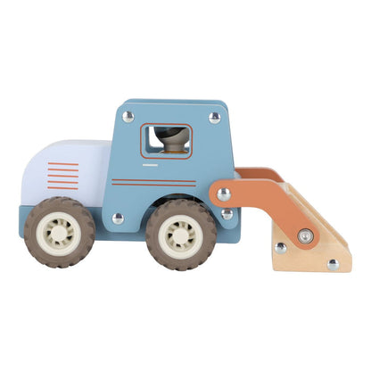 Personalisiertes Holzspielzeug Bulldozer mit Gravur – Babygeschenk mit Name
