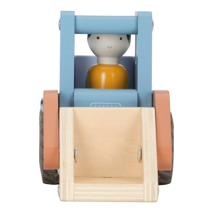 Personalisiertes Holzspielzeug Bulldozer mit Gravur – Babygeschenk mit Name
