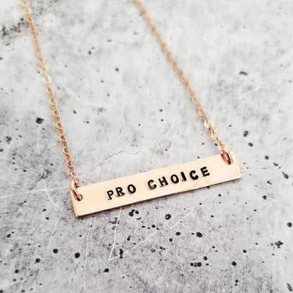 PRO CHOICE Bar Necklace Salt and Sparkle