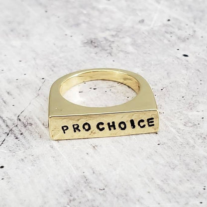 PRO CHOICE Gold or Silver Flat Top Ring Salt and Sparkle