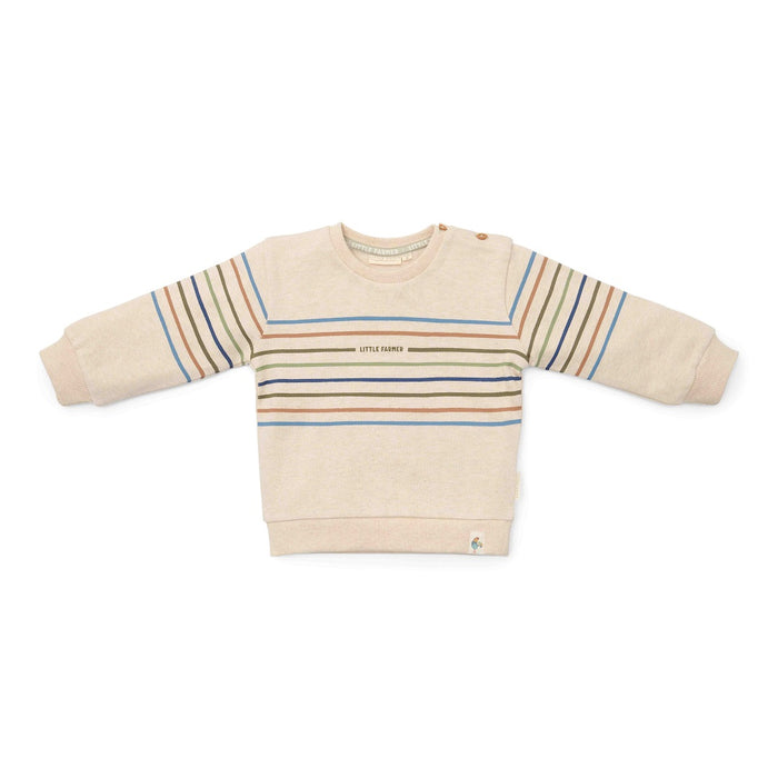 Little Dutch Pullover Sand Little Farm für Babys und Kinder – Vorderansicht