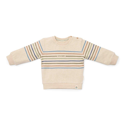 Little Dutch Pullover Sand Little Farm für Babys und Kinder – Vorderansicht