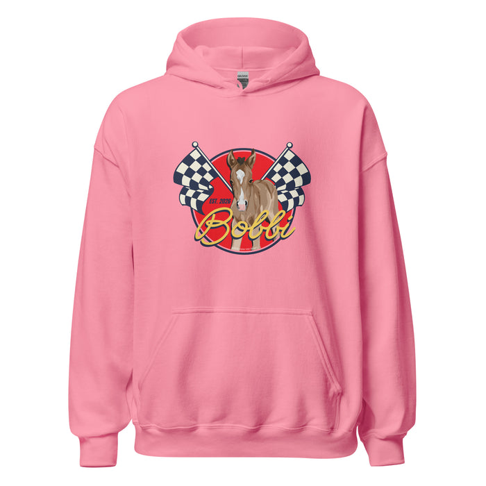 Racer Bobbi Hoodie by Katie Van Slyke - Azalea