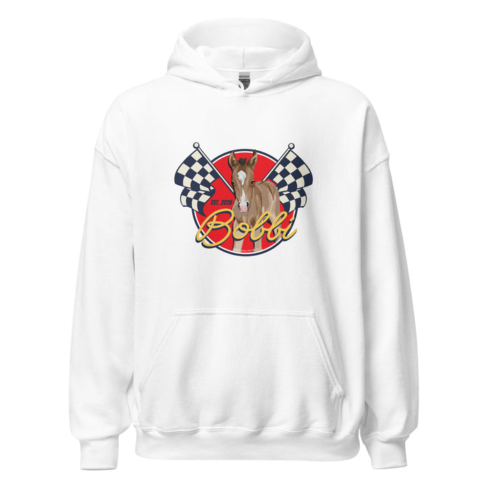 Racer Bobbi Hoodie by Katie Van Slyke - White