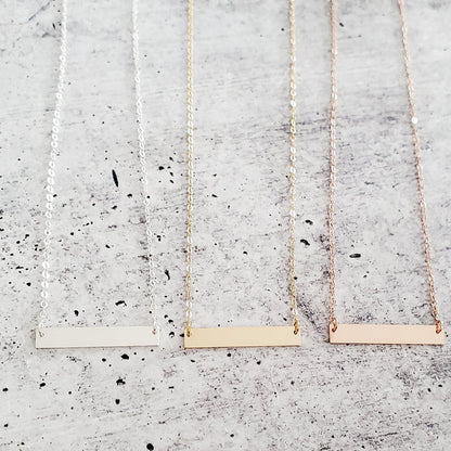 Retro Daisy Bar Necklace - Floral Hippie Jewelry for Women - Minimalist Flower Classic Gold Necklace - Gold Layering Necklace Birthday Gift