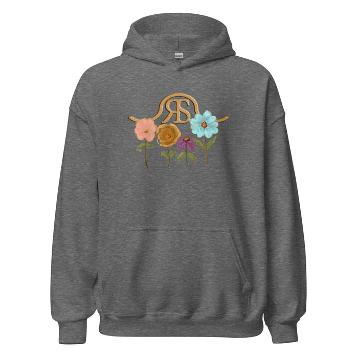 RS Blooms Hoodie by Terri Van Slyke - Graphite Heather