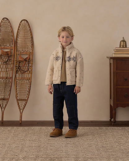 Rylee + Cru Felix Jacket in Natural Fair Isle