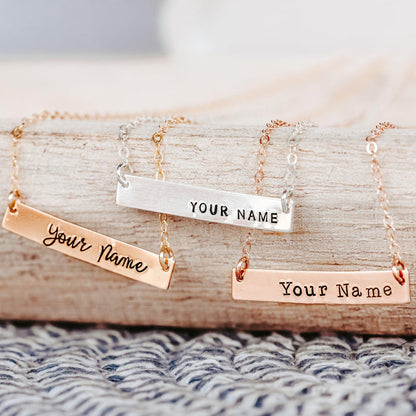 SALTY Bar Necklace Salt and Sparkle