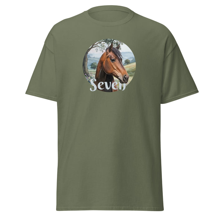 Seven T-Shirt by Katie Van Slyke - Military Green