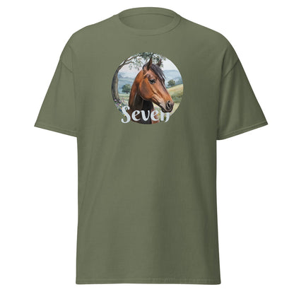 Seven T-Shirt by Katie Van Slyke - Military Green