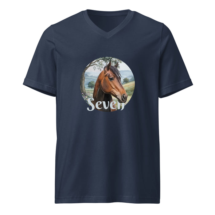Seven V-Neck T-Shirt by Katie Van Slyke - Navy