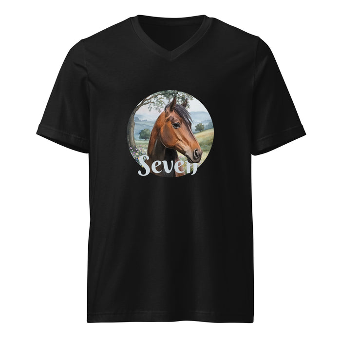 Seven V-Neck T-Shirt by Katie Van Slyke - Black