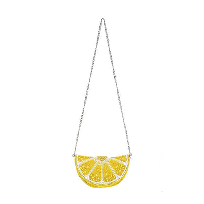 Tart Beaded Lemon Crossbody Handbag
