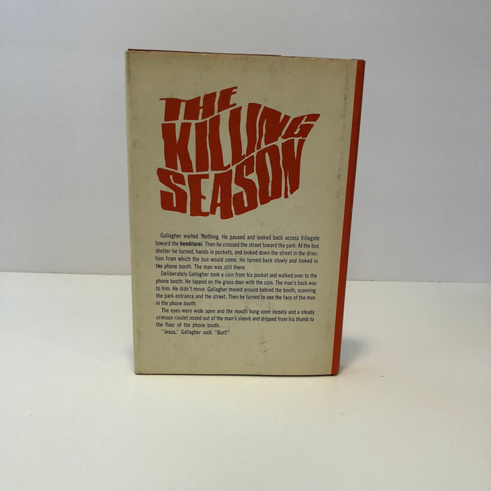 The Killing Season by John Redgate 1967 With Original Dust Jacket