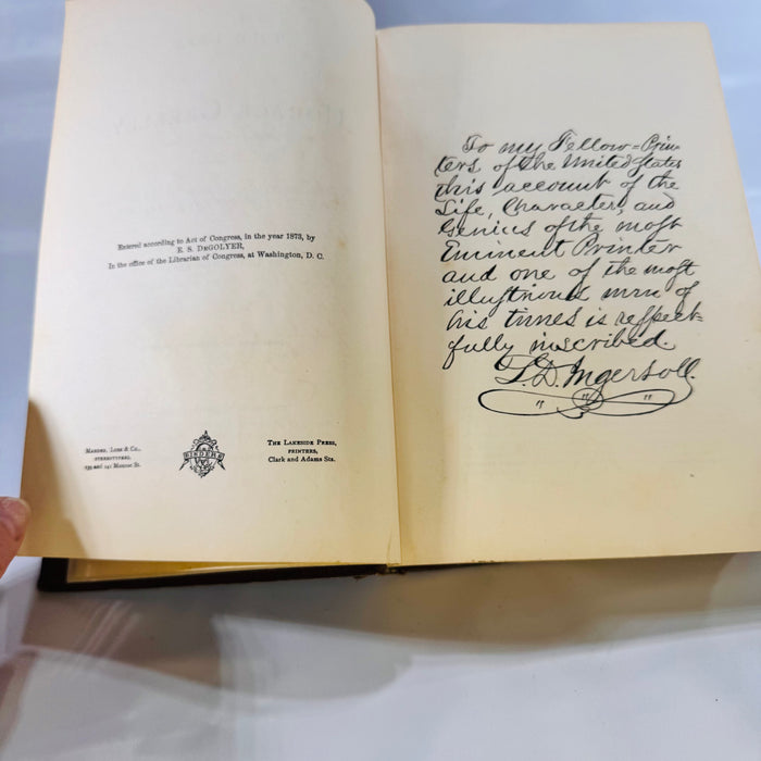 The Life of Horace Greeley, Founder of the New York Tribune by L.D. Ingersoll (1873), Union Publishing Company, Hardcove