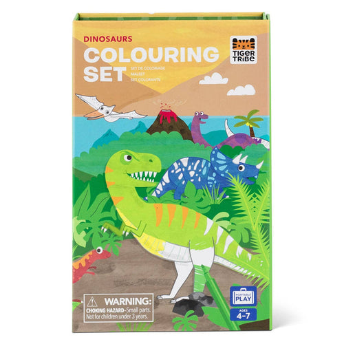 Tiger Tribe Dinosaur Coloring Set