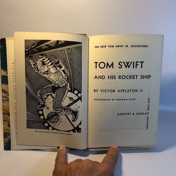 Tom Swift and His Rocket Ship by Victor Appleton  with Original Dust Jacket 1954Vintage Book