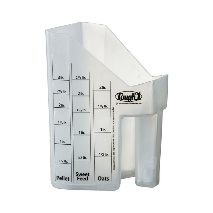Tough1 Feed Scoop with Measurements - Pittsboro Feed