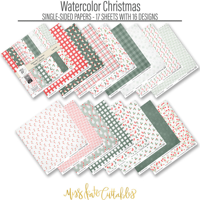 Watercolor Christmas - Paper Pack