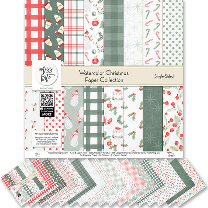 Watercolor Christmas - Paper Pack
