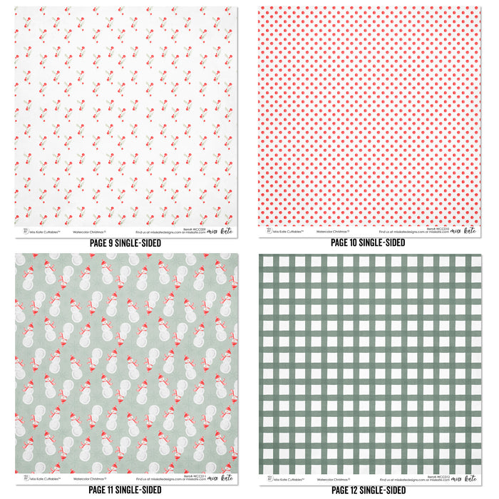Watercolor Christmas - Paper Pack